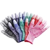 5pair Antistatic Gloves Anti Static ESD Electronic Working Gloves pu coated palm coated finger PC Antiskid for Finger Protection 5