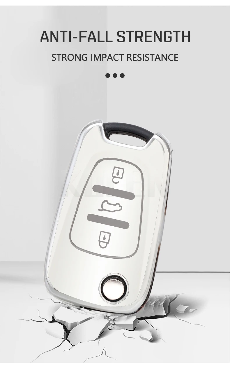 TPU Car Flip Key Case Cover Shell Fob per Hyundai I20 I30 Ix20 Ix35 Elantra Accent per KIA Sportage Rio 3 Soul Optima Ceed K5 K2 - S2be1c87142074a11a6162568e7257cd05