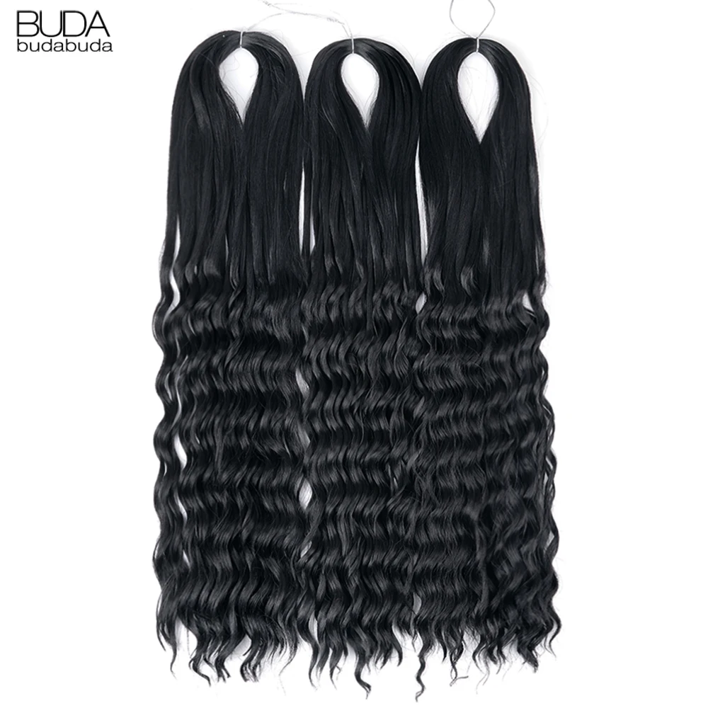 French Curl Braiding Hair Pre Stretched Deep Wavy Synthetic Hair Extensions Luna Curl hair Loose Wave Bouncy Braiding Hair eva luna м allende