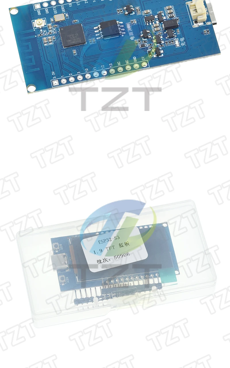 TZT ESP32-S3 Entwicklungsboard 1,9 Zoll IPS LCD Display ST7789 Laufwerk 170x320 Auflösung WiFi + Bluetooth-5,0 für Arduino – Detail 7
