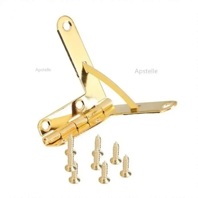 Wooden Box Hinge 10pcs 30X33mm 90 Degree Angle Wooden Box Supports Hinge For Small Wooden Jewelry Wine Case Watch Box Lid
