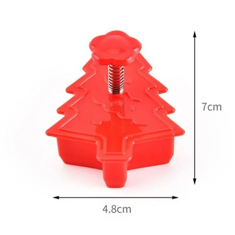 4pcs/set Christmas Cartoon Cookie Biscuit Mold 3d Cookie Plunger Cutter Diy Baking Mould Kitchen Tools