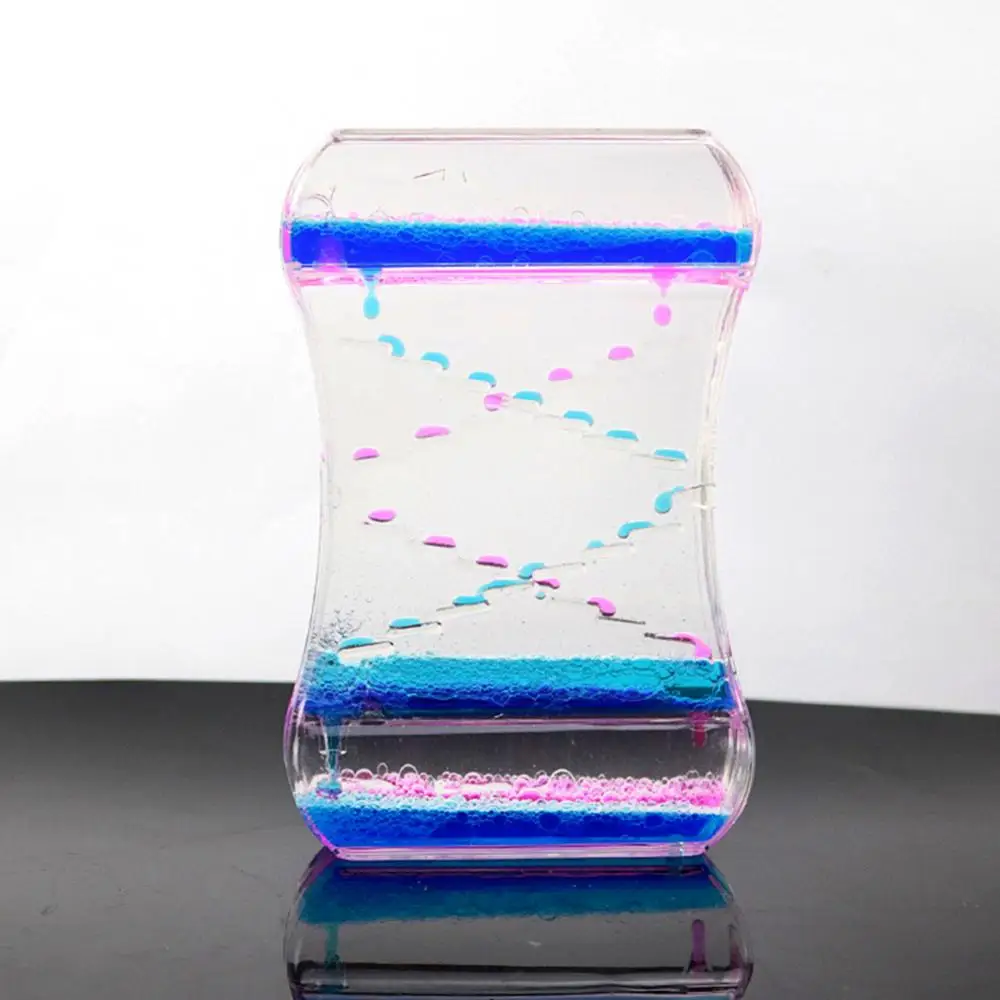 Hourglass Clock Timer Liquid Motion Bubble Drip Oil Kids Toy Home Decor Gift hot 5