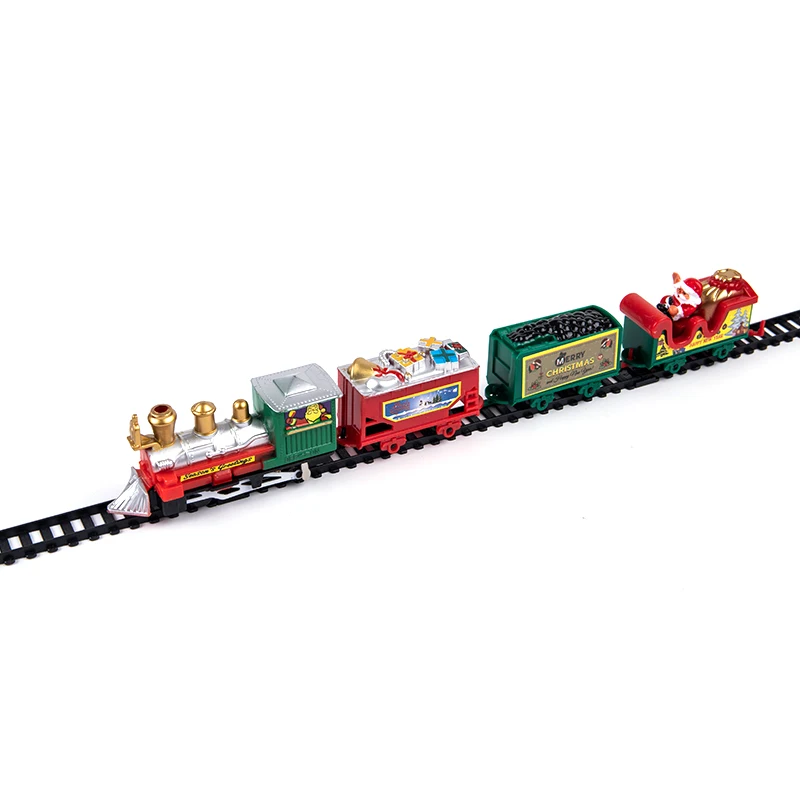 Christmas Decorations Realistic Electric Train Set Easy To Assemble Safe Kids Gift Party Home Xmas Tree Decoration