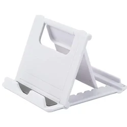 Adjustable Folding Universal Desktop Phone and Tablet Holder Stand (White)