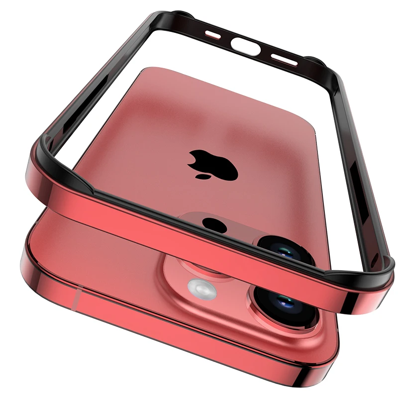 Luxury Bumper Case with Hybrid Aluminum Frame and Soft Silicone Side
