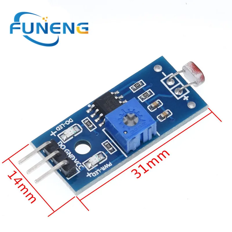 Фоторезистор LM393 с 3 контактами, Фоточувствительный сенсорный модуль обнаружения, для набора «сделай сам», 5 шт.