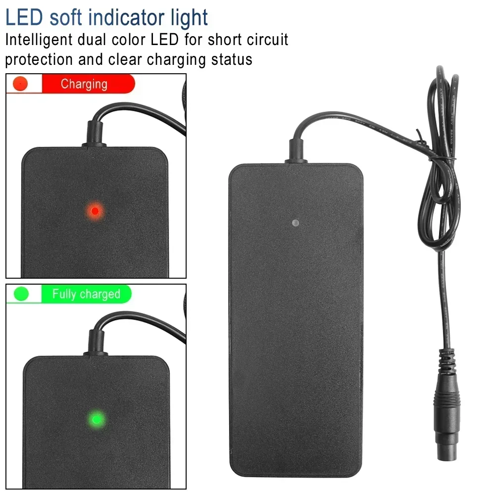 LabTEC 54.6V 48V 2A E-Bike Ladegerät Universal Li-on Akku Ladekabel, für 48V 2A 13S Lithium Akku