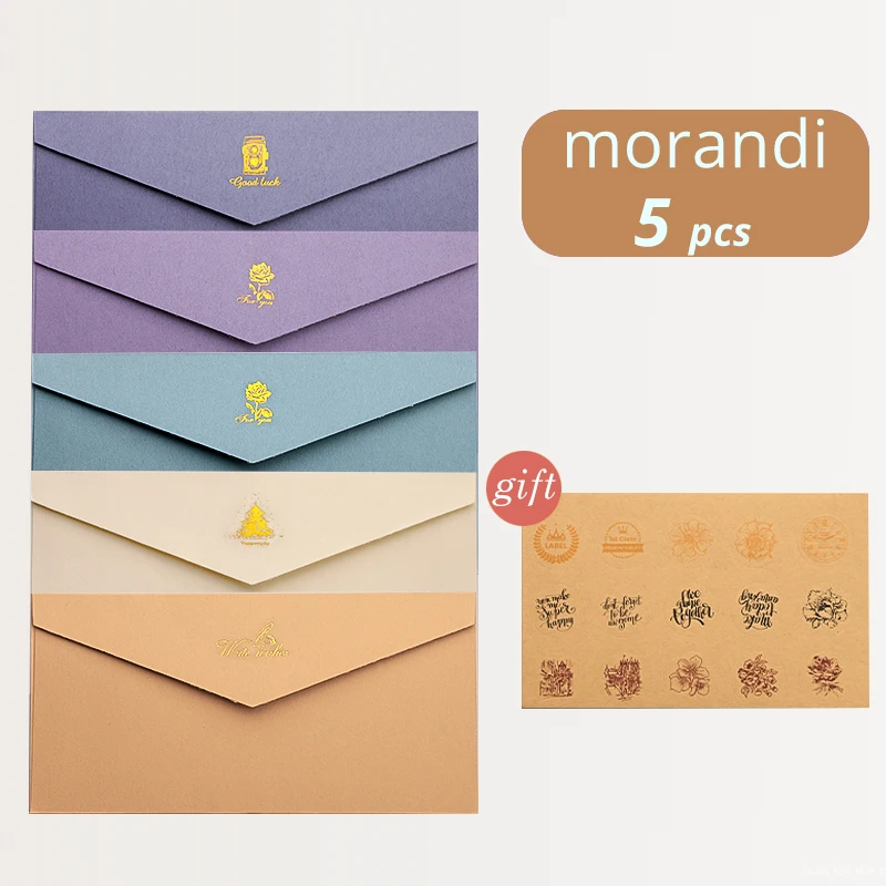 5 قطعة خمر هدية ورقة مغلف الكتابة رسالة ورقة مع خت...