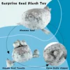 40cm Plush Blob Seal Pillow Mother with Four Kids Seal Chubby 3D Novelty Sea Lion Doll Stuffed Toy Pillow Gifts for Kids Girls 4