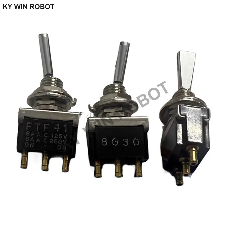 

1pcs/lots Japan FTF41 knob switch 3 feet 2 positions single side self reset flat handle rocker rocker 6A250VAC