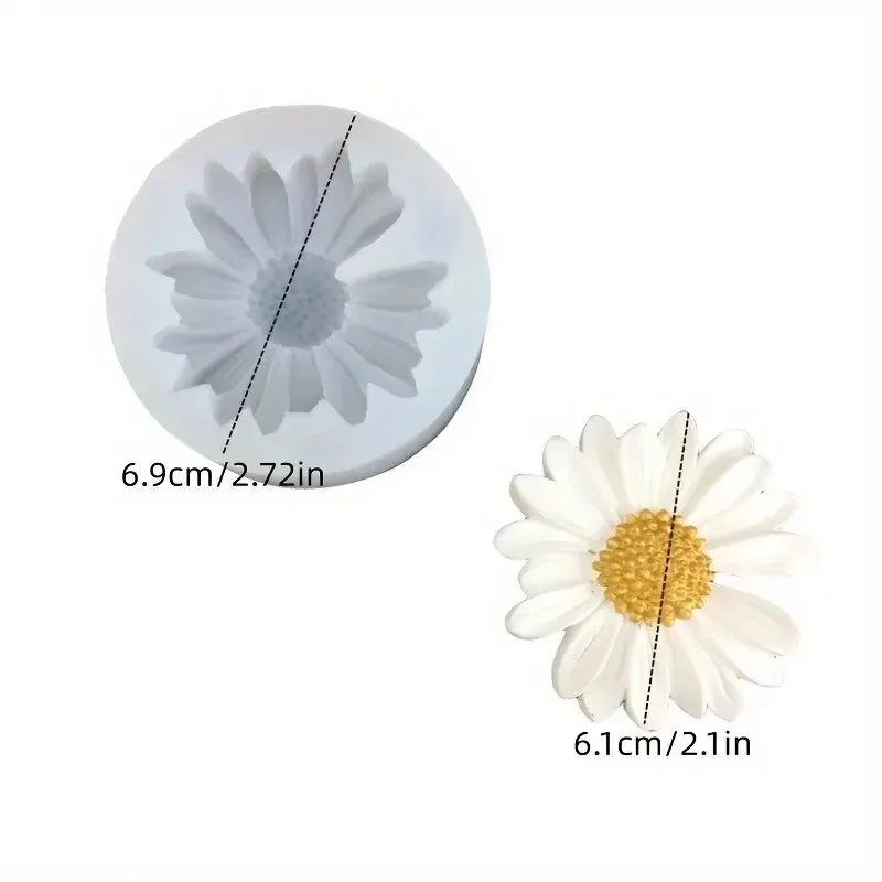 Set De 4 Moules En Silicone Fleurs 3D - Pour Bougies, Savon, Chocolat, DIY - Qualité Alimentaire, Réutilisable - 5