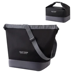 Durable Thermal Insulated Lunch Tote and Food Carrier (Black)