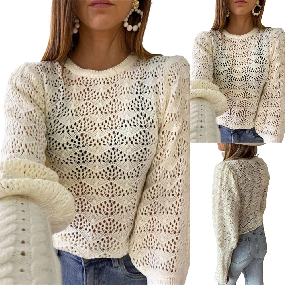 cropped cardigan 2022 Loose Sweater Women's Knitted Long-sleeve Jumper Sweater Winter Fashion Women's Top cardigan