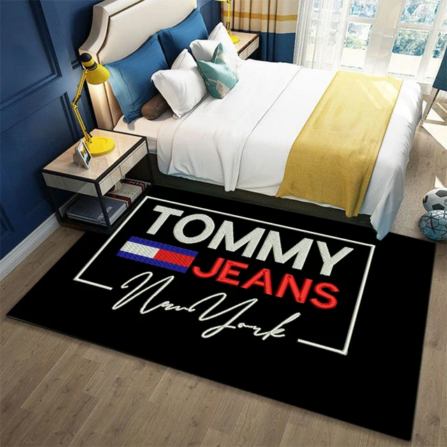 T-Tommy Hilfiger 로고 인쇄 카펫: 고급스러운 홈 데코를 위한 완벽한 선택