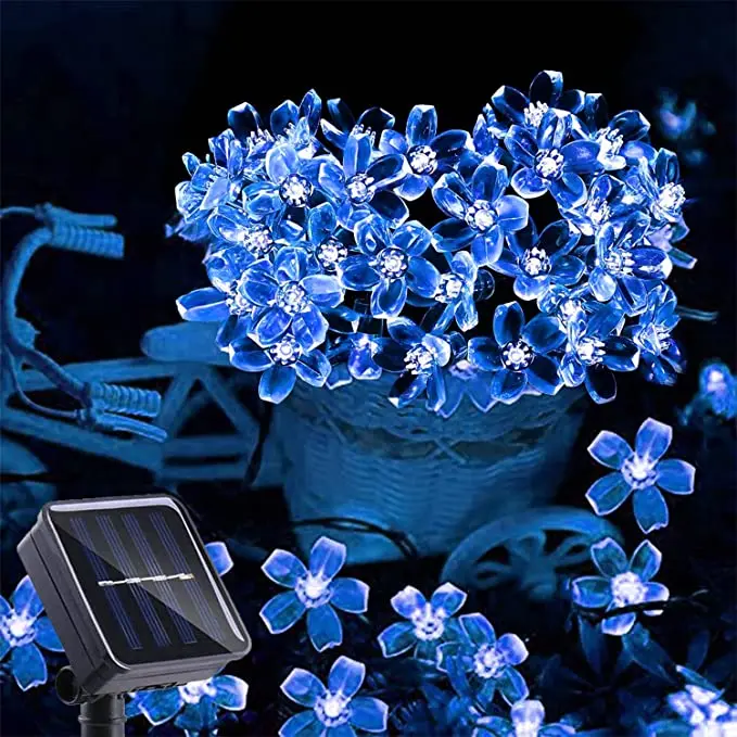 Solar Flower String Lights – Waterproof Outdoor Garden Decoration