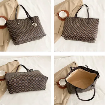 سعة كبيرة للتنقل حمل الحقائب المألوف المطبوعة بو الجلود حقيبة يد للنساء طلاب الجامعات فئة حقائب اليد حقيبة الكتف 3