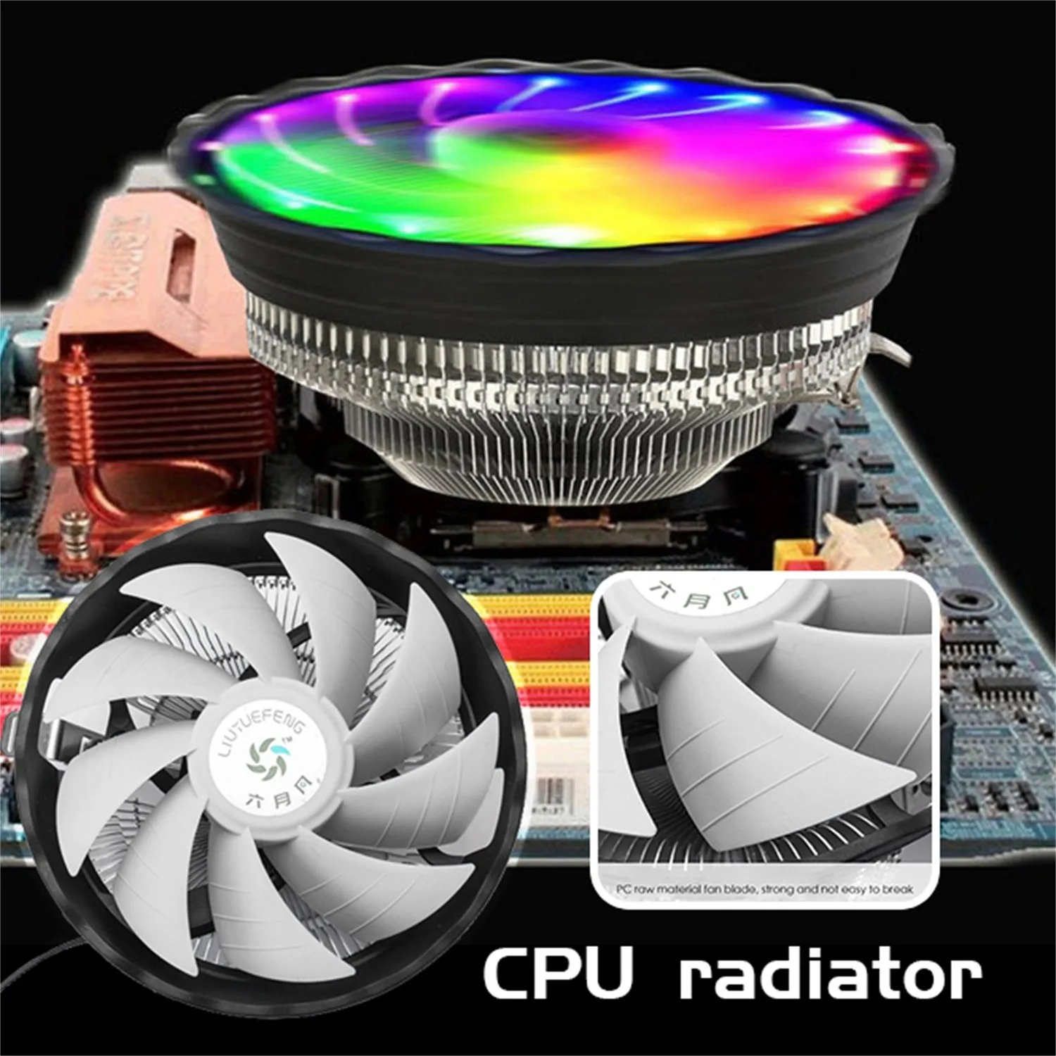 775 Amd Intel 1151 Ventola Cpu Colorata Ventole Cpu Case Cpu Cooler Radiatori Ultra Silenzioso Computer Desktop Cooler Cpu Ultra-Silenzioso