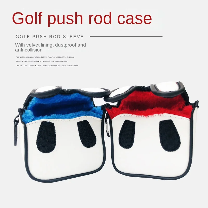 Golf Push Rod Case Square Club Cover Waterproof Addensato Pompon Beanie Set Push Rod Cover Protettiva Binaurale