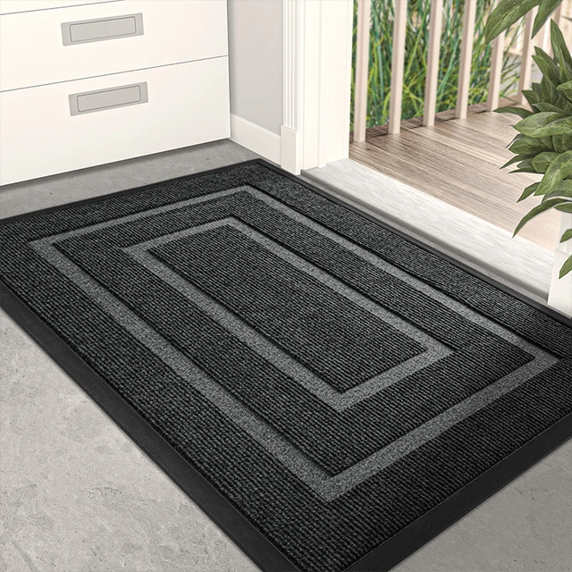 Large Thin Carpet for Mall Door Entrance Doormat Outdoor Indoor Floor Mat  Non Slip Living Room Rugs Grey Kitchen Mat Can Be Cut - AliExpress