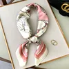 Luxury Design Silk Square Scarfs for Women Soft Satin Hijab Female Casual Decorate Neckerchief Foulard  Bandana Lady Neck Ties 3