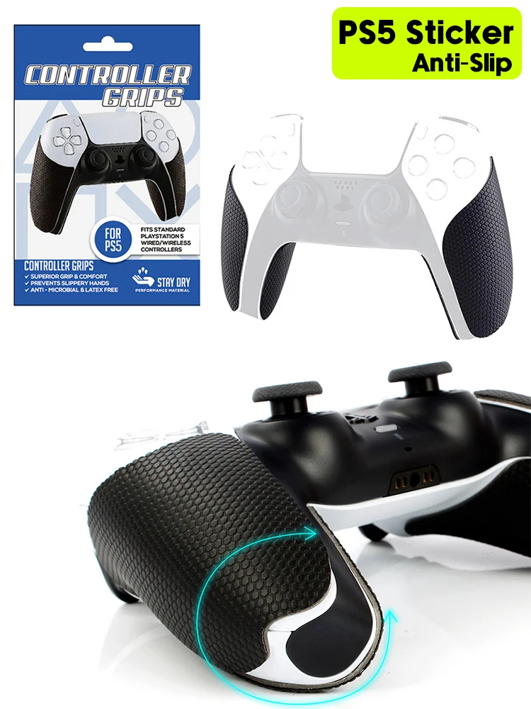 Comfortable Anti-Slip Stickers for PS5 Controller, Sony PS5 Controller Case Sweatpoof Sticker