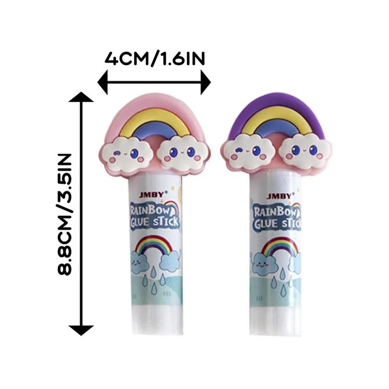 우주 비행사 팬더 유니콘 솔리드 접착제 크리에이티브 레인보우 스틱, DIY 도구, 학생 수제 사무실 학교 용품, 로트당 16 개