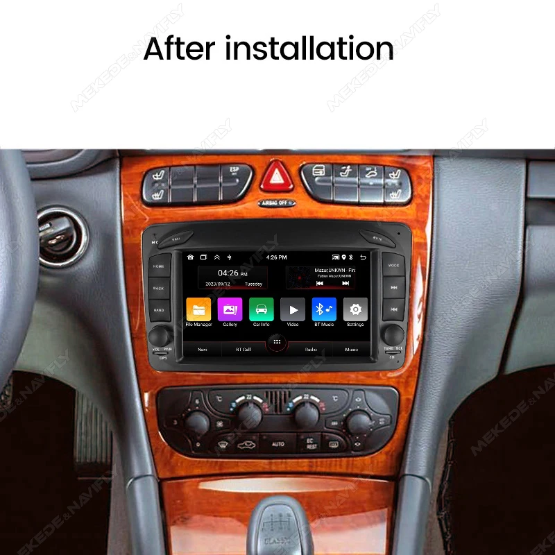 메르세데스 벤츠 W203 비토 W639 Vaneo CLK W209 W210 용 자동차 라디오 스테레오, GPS 네비게이션 멀티미디어 플레이어, 와이파이 BT RDS, 안드로이드 13, 7 인치