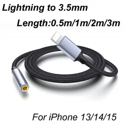 Premium Lightning to 3.5mm AUX Audio Cable Adapter - 3m