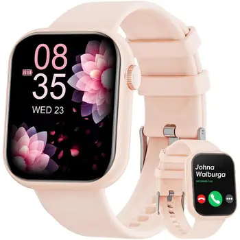 Smart Android Watch for Women Man (Answer/Make Call), 1.85 Inch Fitness Tracker, Touch Screen Watch, Fitness Watch