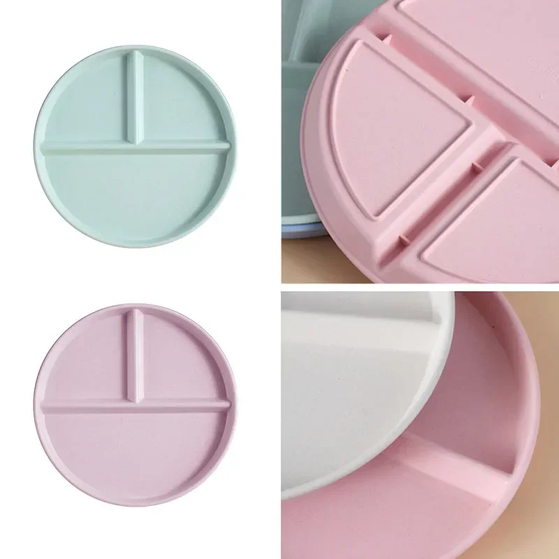 Divided Dinner Plate Children's Three-compartment Household Adult Anti-fall Plastic divided dinner plate