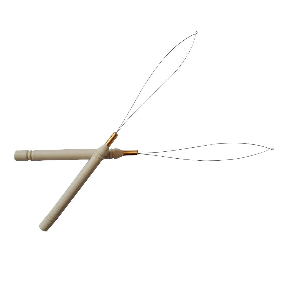 Enhanced Hair Extension Loop Pulling Needle & Bead Threader Tool