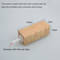 Natural Aquarium Air Stone Bubble Stone Wood Oxygen Pump Fish Tank Ornament Aquarium Accessories Decor Made of Lime Tree Wood 2