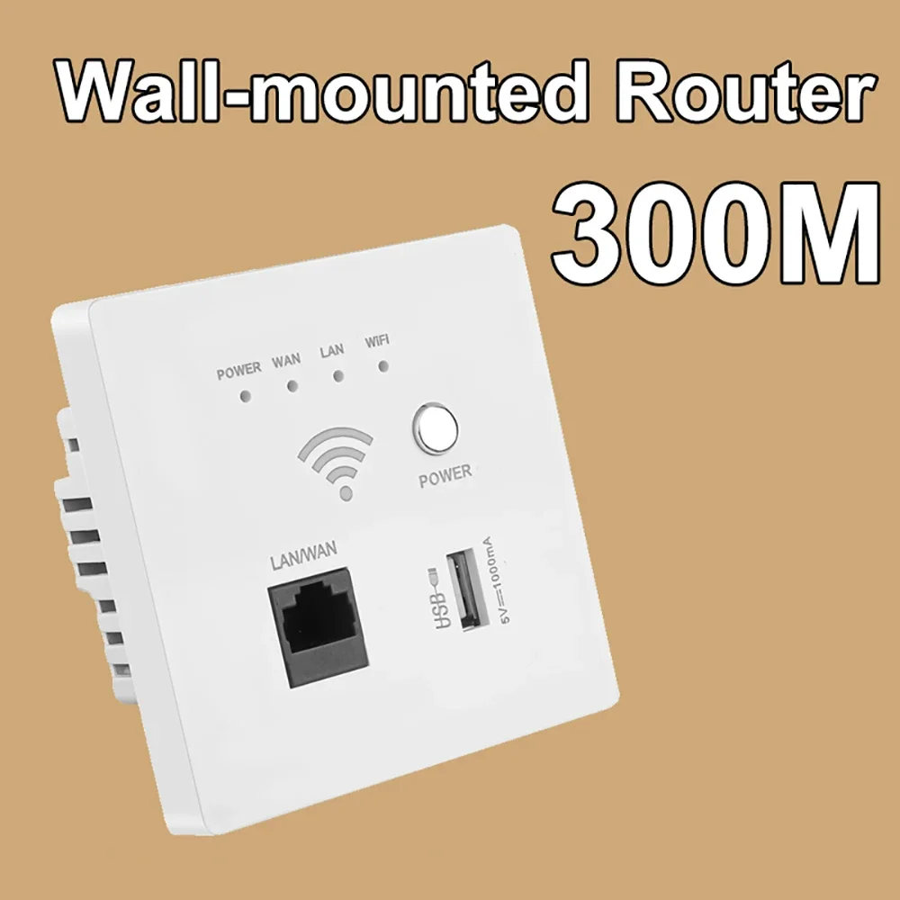 Wifi Wireless Ap Relay Extender 300Mbps 220V Power Wireless Wifi Repeater Booster A Parete 2.4Ghz Router Usb Socket Panel