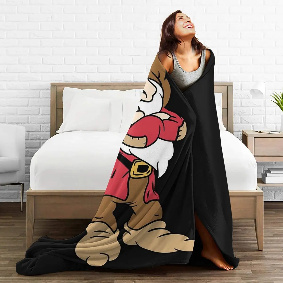 Grumpy Snow White And The Seven Dwarfs Blanket Flannel Portable Sofa Throw Blankets For Couch Bedding Outdoor Throws Bedspread 5