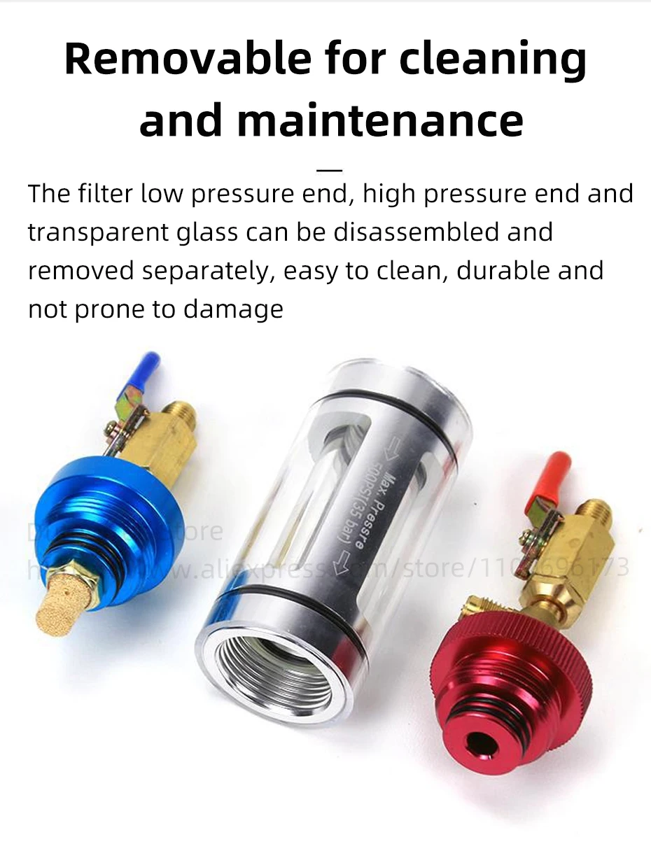 Automotive Air Conditioning Refrigerant Oil Analyzer Compressor Oil Filter for Air Conditioning System Oil Filter Test Tool