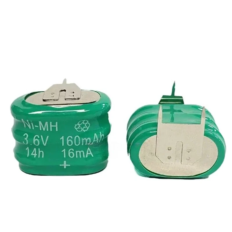 2Pcs/lot 3.6V 160mAh Ni-MH Rechargeable Button Cell Motherboard Backup Battery w