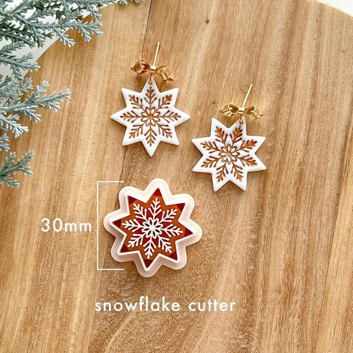 Festive Holiday Clay Cutter Set | Christmas & Winter Designs | Earring Crafting Tools
