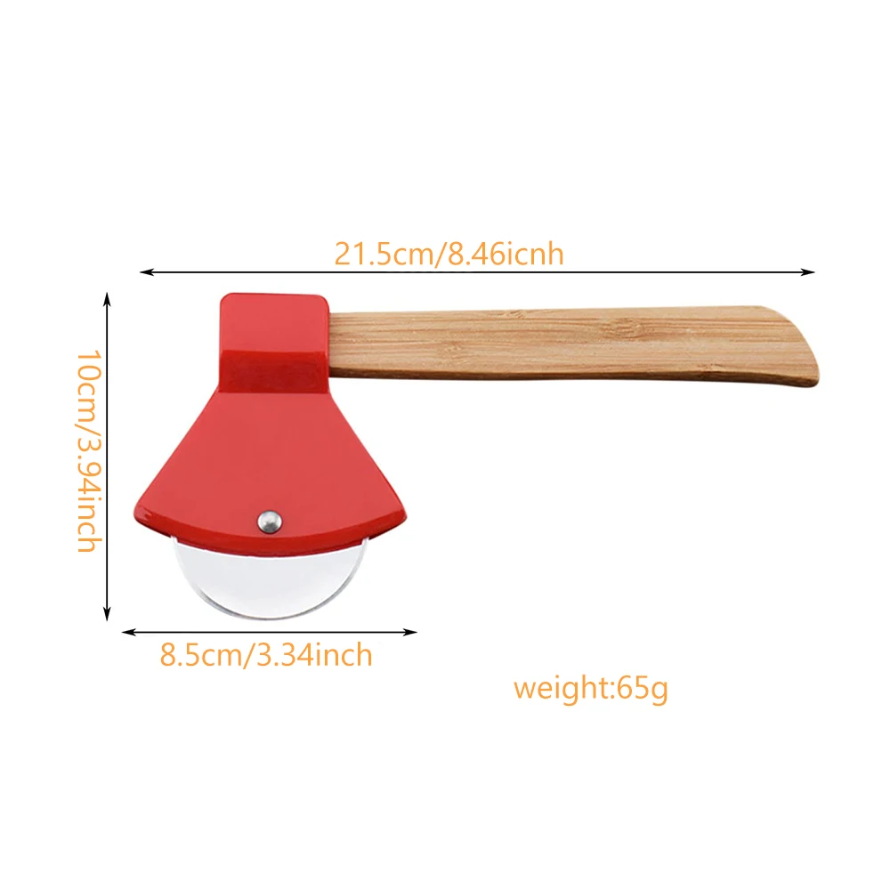 Unique Pizza Slicer with Bamboo Handle Stainless Steel Pizza Cutter Wheel Pizzas Cutting Knife/tools 0806 pizza cutter pizza knife