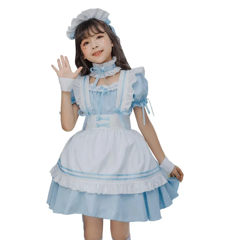 Blue Alice Girl Maid Clothes Children's Clothes Lolita Cute Lolita Dress Children's Princess Dress Goth