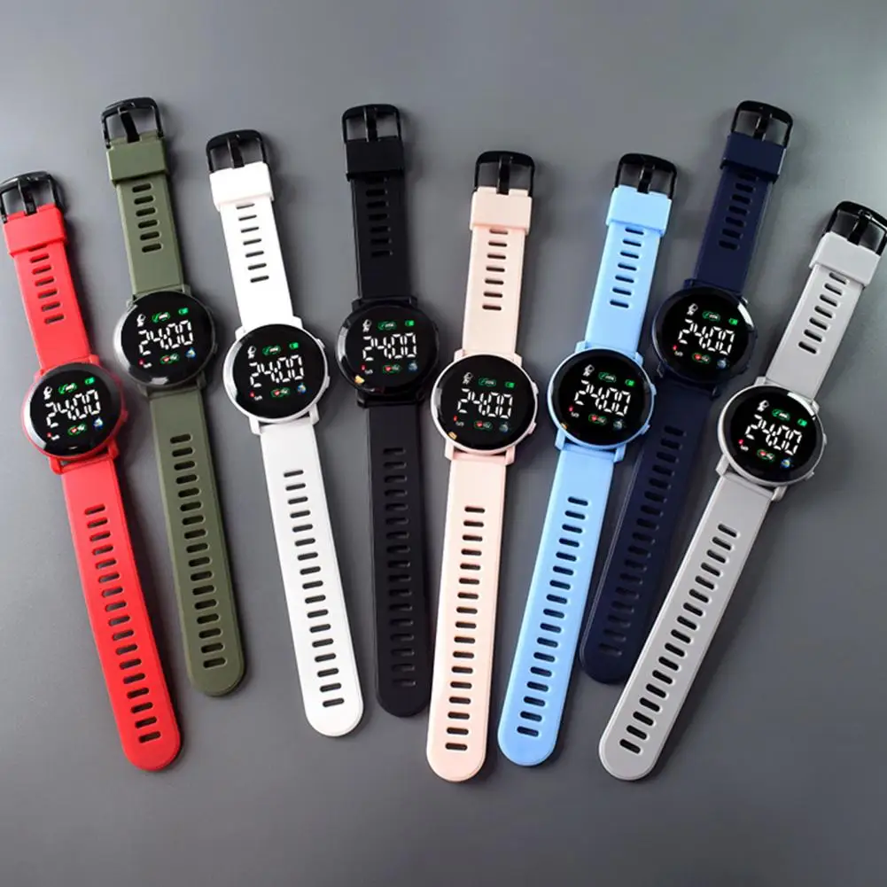 Digital Watch Simple Comfortable Wear Sports Waterproof Men Women Unisex