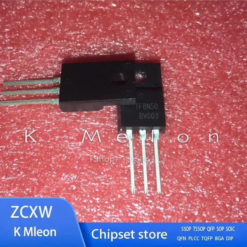 

10 шт./партия TF8N50 AOTF8N50 TF8N60 AOTF8N60 TF8N65 TF8N80 TO-220F 8A 500V MOSFET