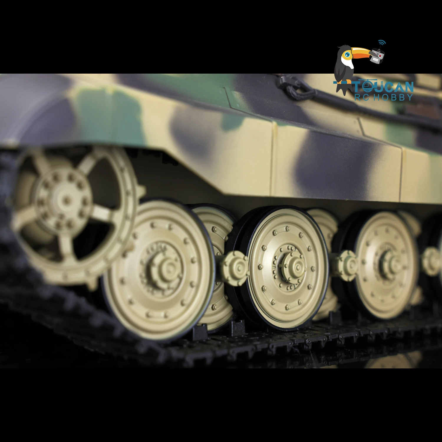 Gifts HENG LONG 1/16 Scale 7.0 2.4G Plastic German King Tiger RTR RC Tank Model 3888A Tracks Idlers Machine Gun BB Unit TH17517 5