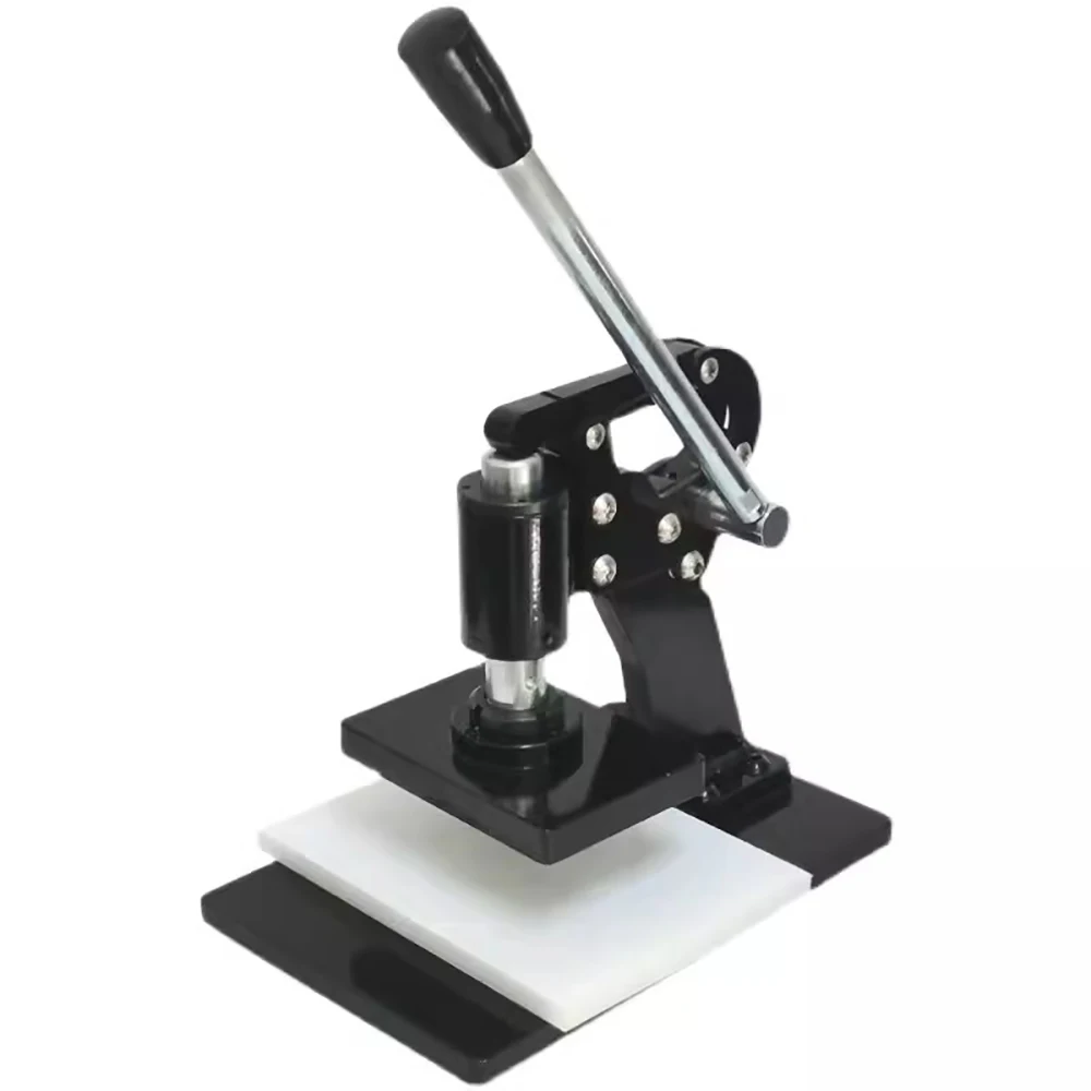 

Leather Die Cutting Machine 100x140MM Manual Press Machine DIY Handmade Leathercraft Creasing Stamping Tool Max Force 800KG