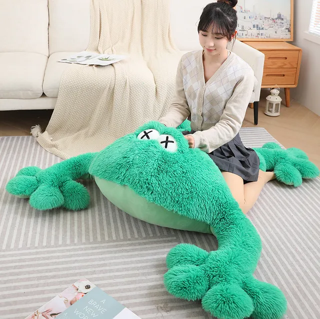 60/80/100cm Giant Kiss Frog Plush Toy Stuffed Plushies Grogs Throw Pillow  Cushion Home Decor Kids Birthday Gift for Boy Big Eyes - AliExpress