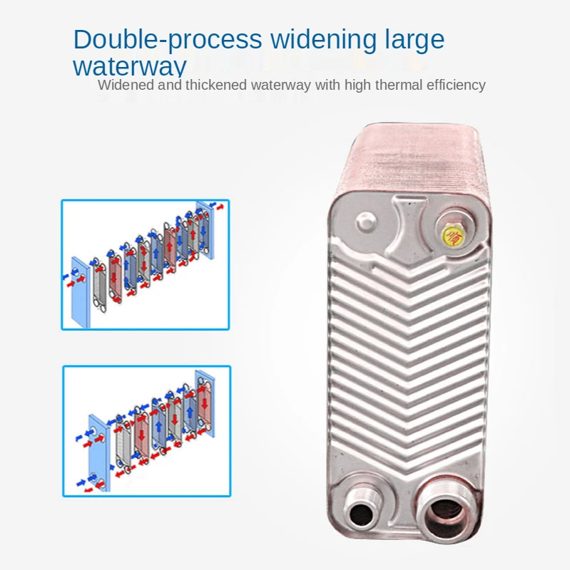 Description Picture 4 of itemNEW 80 Plates Stainless Steel Heat Exchanger Brazed Plate Type Water Heater Chiller Cooler Counter Flow Chiller.