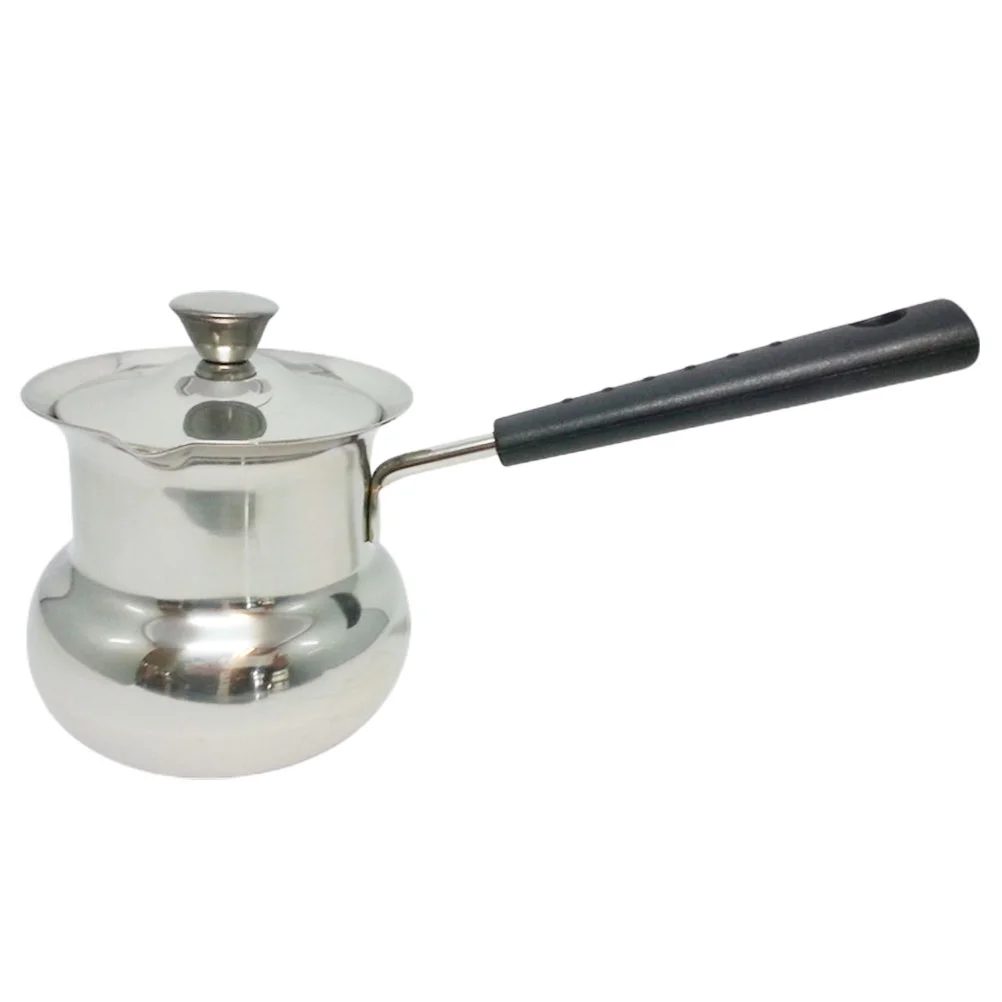 

Sherchpry Stainless Steel Melting Pots Mini Milk Pot Butter Warmer Pan Miniature Saucepan Turkish Coffee Maker Soup Pot Lid