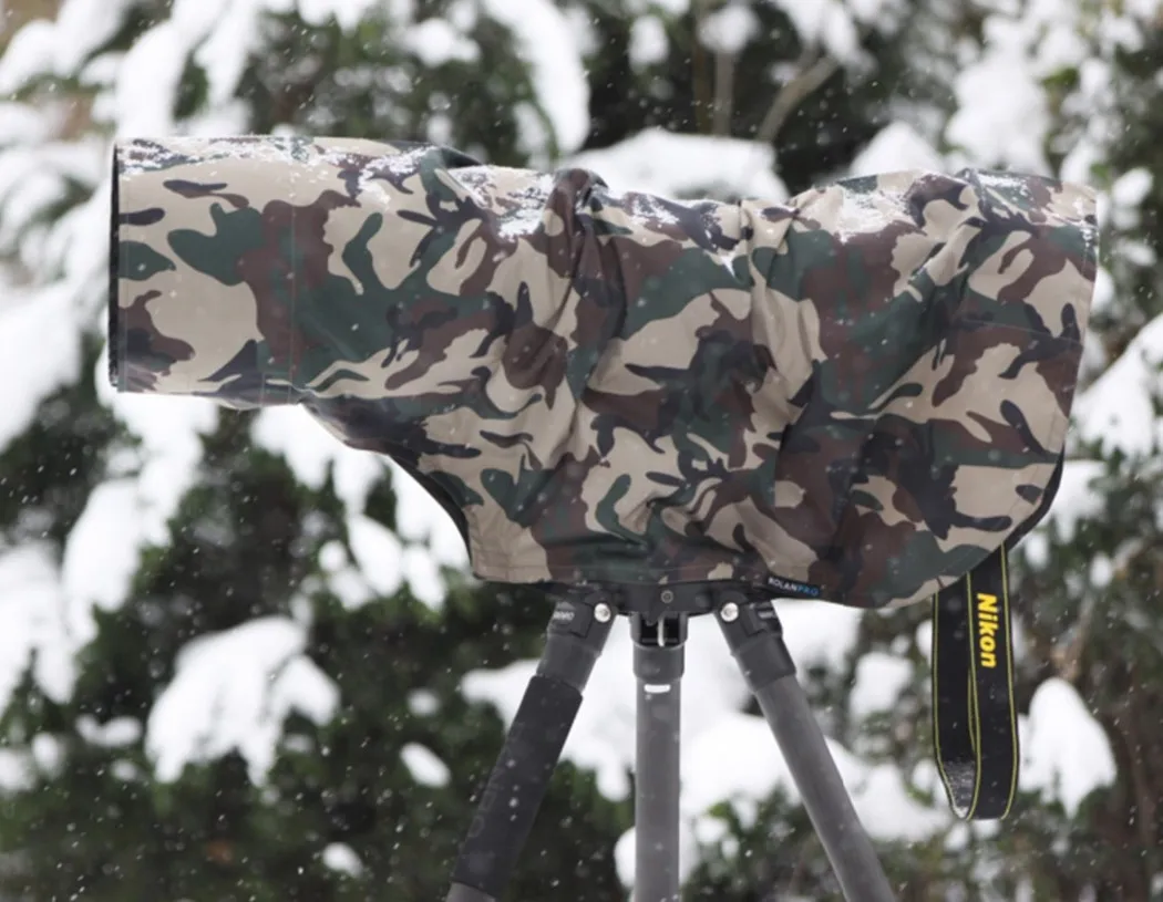 Rolanpro-camuflagem Impermeável para Lentes Teleobjetivas Capa de Chuva Exército Verde Armas Vestuário Lens Coat l m s xs Xxs - Image 3