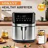 8L Electric Air Fryers Oil-Free Wifi Connection Automatic Household Kitchen 360°baking Convection Oven Deep Fryer for Easy Meals 3