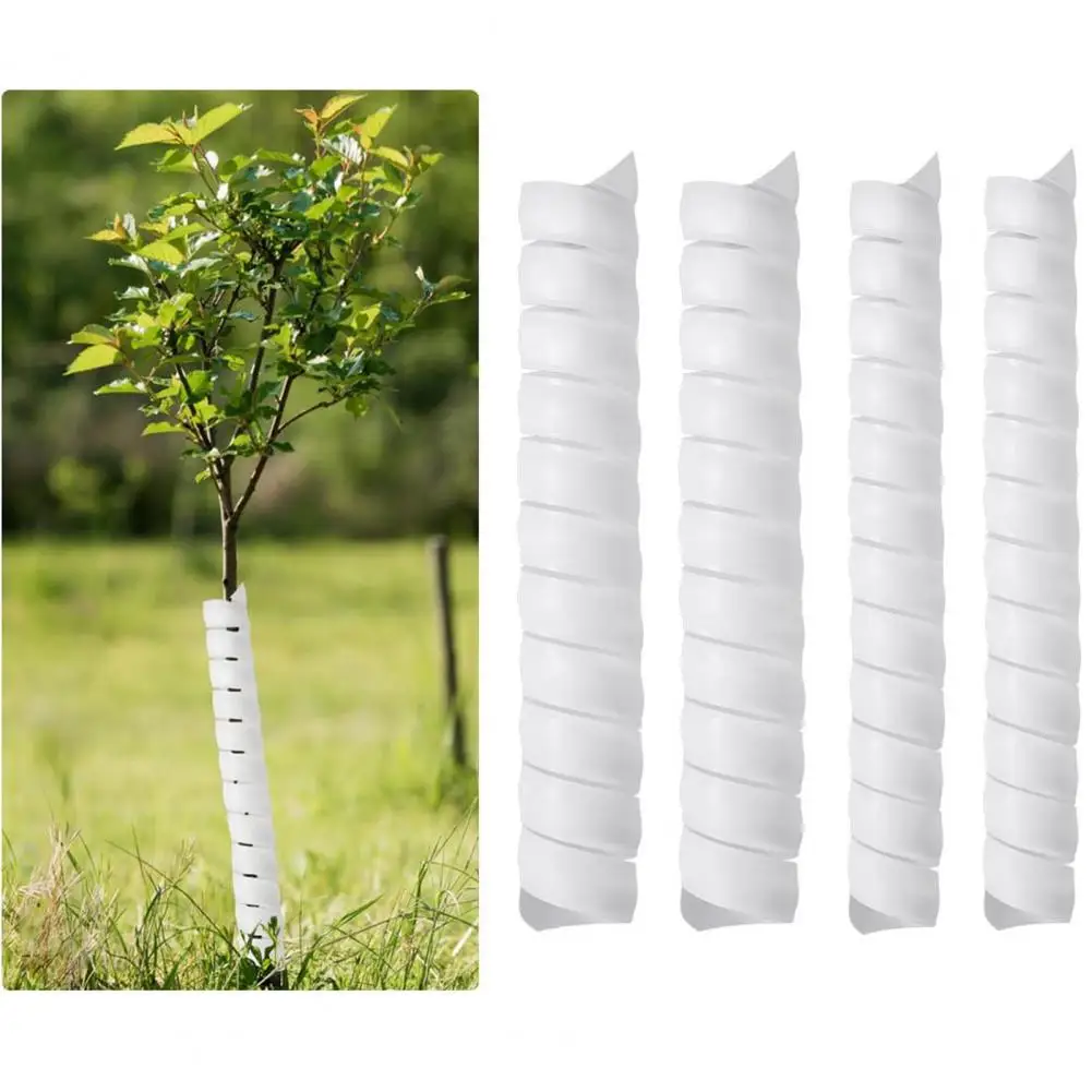 

Small Tree Trunk Protector Tree Trunk Protectors Spiral Guards to Saplings from Deer Rabbit Cats Mowers 4pcs Plastic Tree Wrap 2